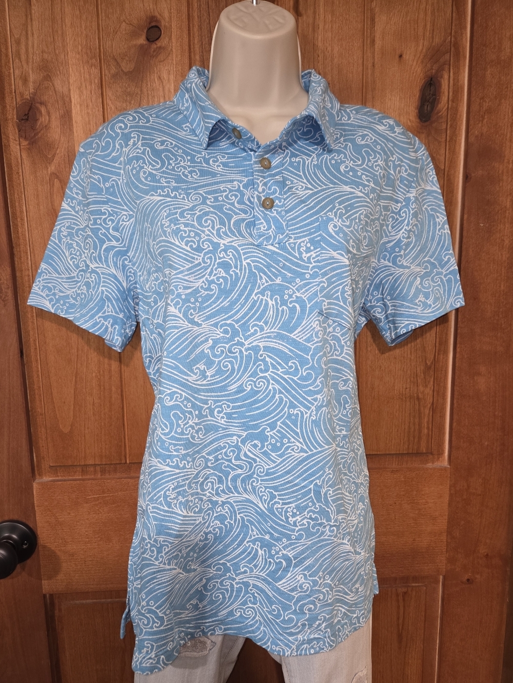 Sonoma Blue and White Button Down Shirt‎
